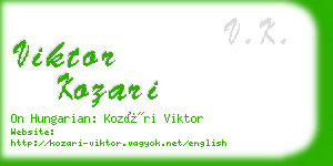 viktor kozari business card